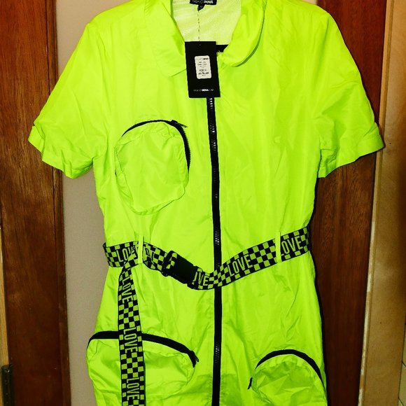 Fashion Nova With Love Belted Lime Dress sz XL NWT - Picture 7 of 16